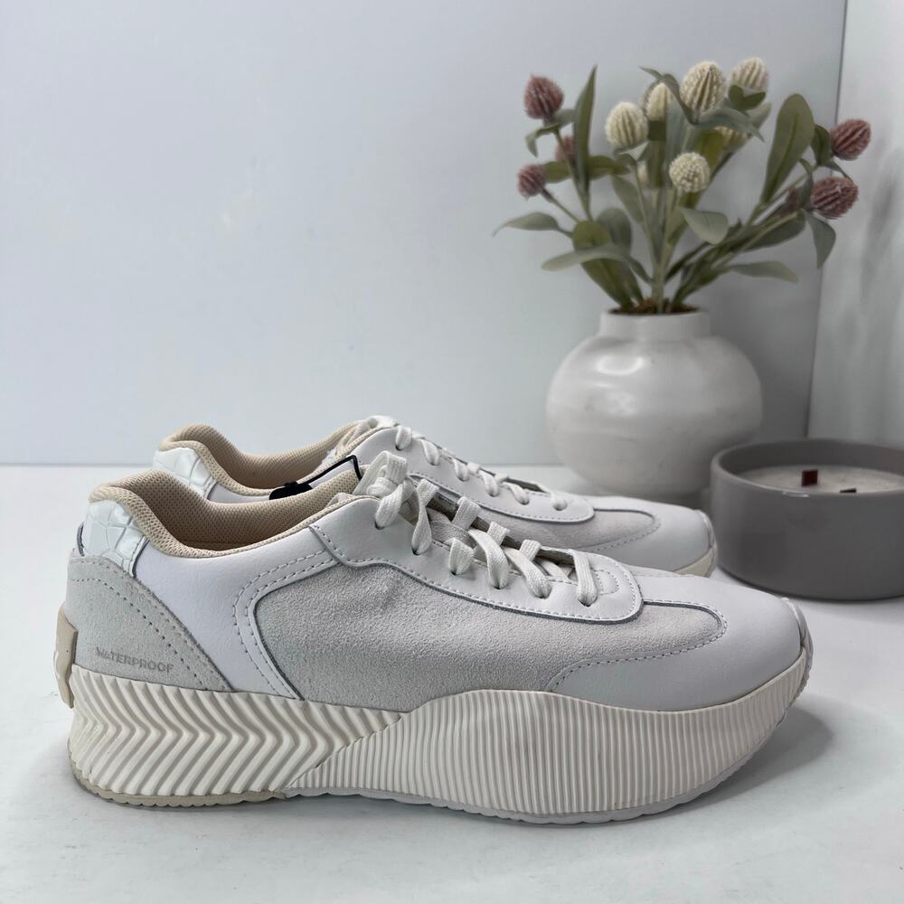 Sorel Ona Platform Sneaker Sea Salt White/Cream NL5108-125 Women's 8.5 Tried On